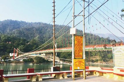 Evening View of the Ram Jhula, Rishikesh