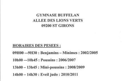 compétition à Saint Girons du 3 Décembre 2016