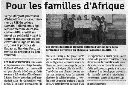 Parrainage Collège d'Erstein
