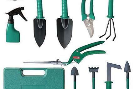 Une Grande et Petite Pelle Un r/âteau etc Un pulv/érisateur pour Outils de Jardin 10 pi/èces YLX Ensemble doutils de Jardin en Acier Inoxydable avec Sac de Rangement Durable Comprenant Un /élagueur