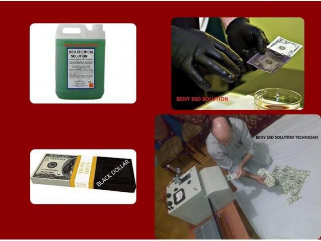 SSD CHEMICAL SOLUTION AVAILABLE WITH ACTIVATION POWDER TECHNICIANS AND MACHINES AVAILABLE IN ANY PART OF THE WORLD WE ALSO WORK ON PERCENTAGE BASES,TO CLEAN ALL KINDS OF BLACK OR STAINED MONEY WHATSAPP..+1(213)545-6593