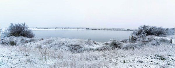 La plage de Portiragnes et Valras sous la neige