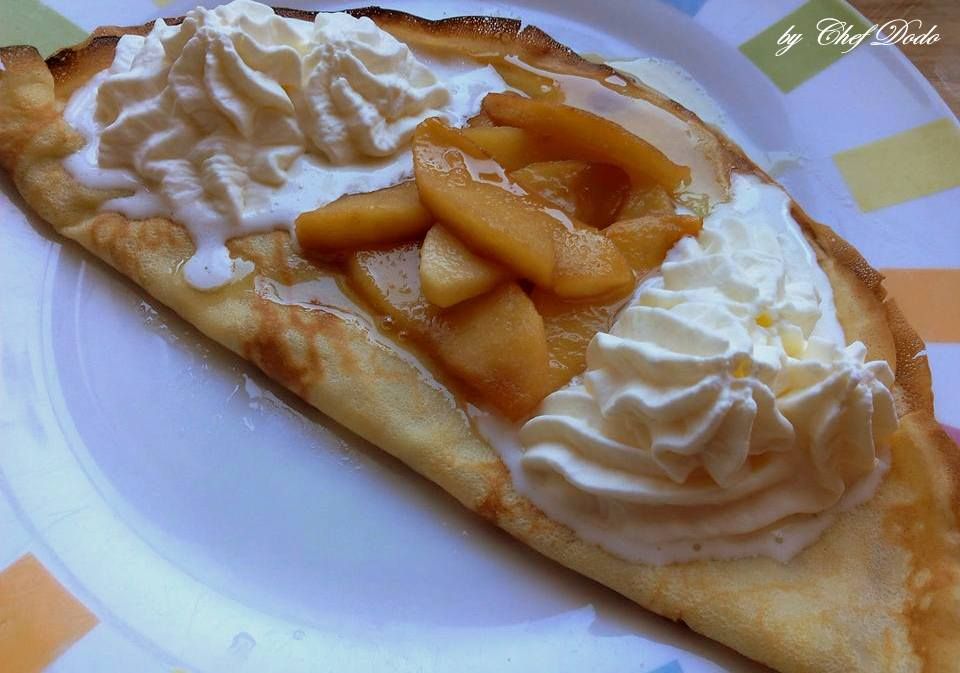 Crêpe tatin et sa crème fouettée - Chef Dodo