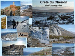 Sortie Trail Neige - "Crête du Cheiron" (Coursegoules) - 12 Fév 2011