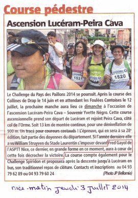 Lucéram - Peïra-Cava (06) - Victoire de Fred Gayol, podium scratch pour Arnaud Folco