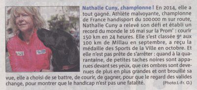 Nathalie Cuny, une "figure de 2014" (nice-matin)