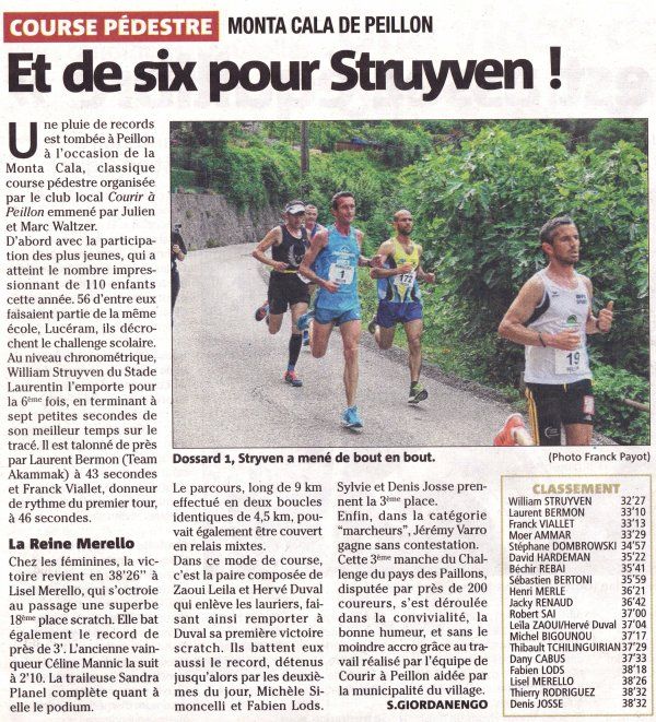 Monta-Cala 2015 (Peillon - 06) - Podiums pour Anthony, Alexandrine et Jocelyne