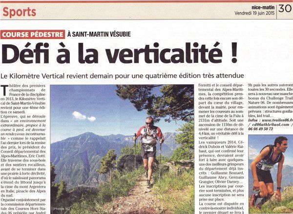 J-1 pour le Kilomètre Vertical (KV) de Saint-Martin-Vésubie