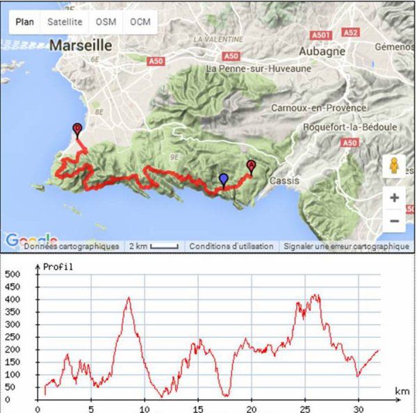 L'ASPTT Nice à "L'Alpin Trail des Calanques" 2016 (Marseille)