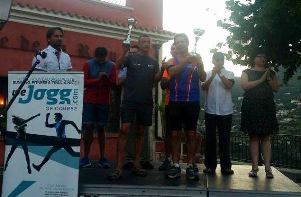 La Corrida de Ceba 2016 (Falicon) - David 3ème, Céline 2ème F, Michèle 2ème M2F