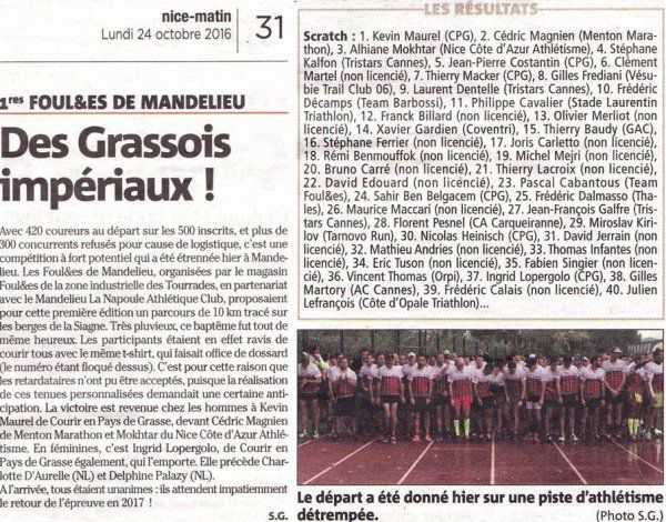 Les Foul&es de Mandelieu 2016 - Succès d'une première édition arrosée !
