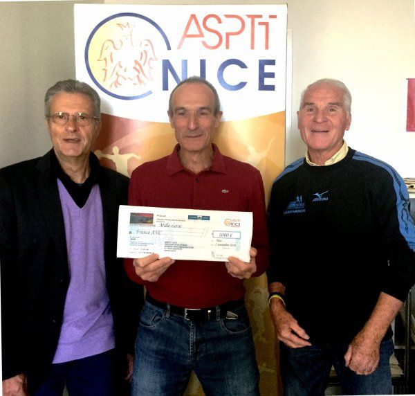 L'Ascension du Col  de Vence 2016 - Remise de chèque à l'Association France AVC