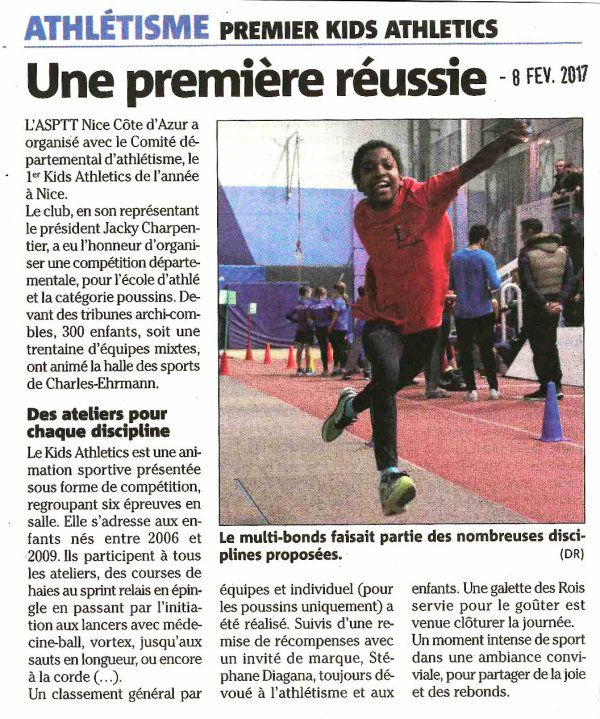 Premier Kids Athletics en salle de l'année 2017 (Nice) - L'ASPTT Nice aux manettes