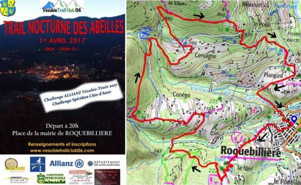 Trail Nocturne des Abeilles 2017 (Roquebillière)