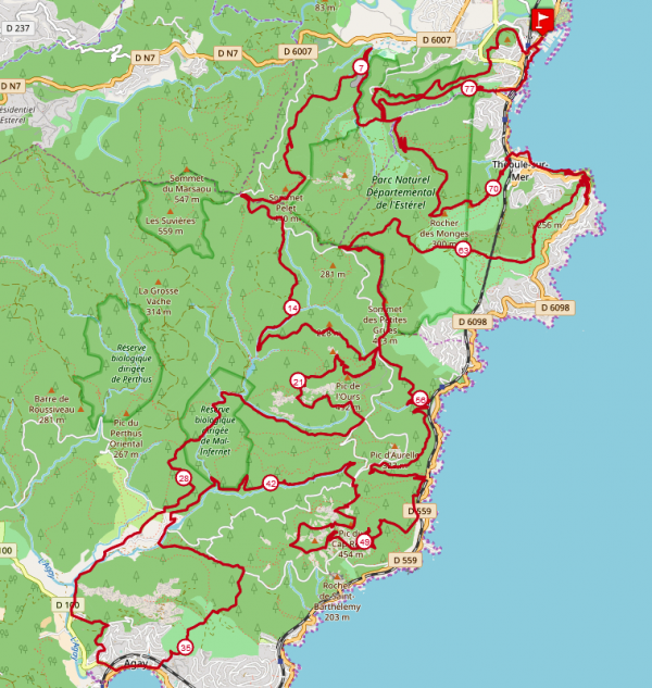 Trail des Balcons d'Azur 2018 (Estérel) - Benoit Outters vainqueur de l'Ultra TBA (80 km)