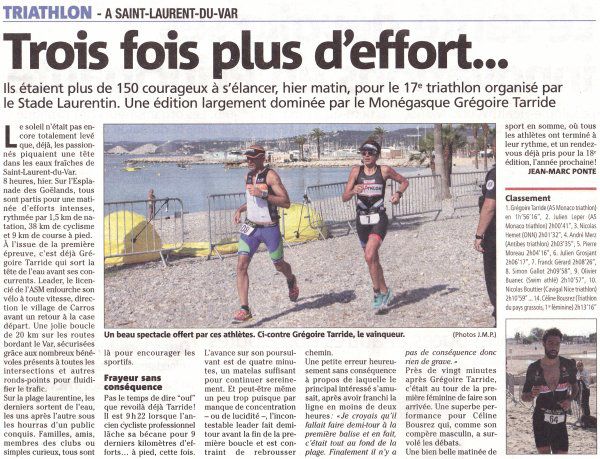 Triathlon de Saint-Laurent-du-Var 2018