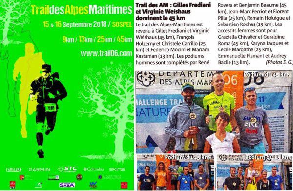 Trail des Alpes-Maritimes 2018 (Sospel) - Top 10 pour Baptiste Bonhomme sur 13 km