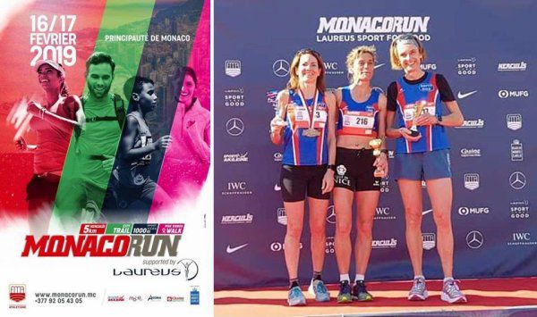 Monaco Run 2019 - Magali 3ème femme sur le 5 km route, huit podiums en catégorie