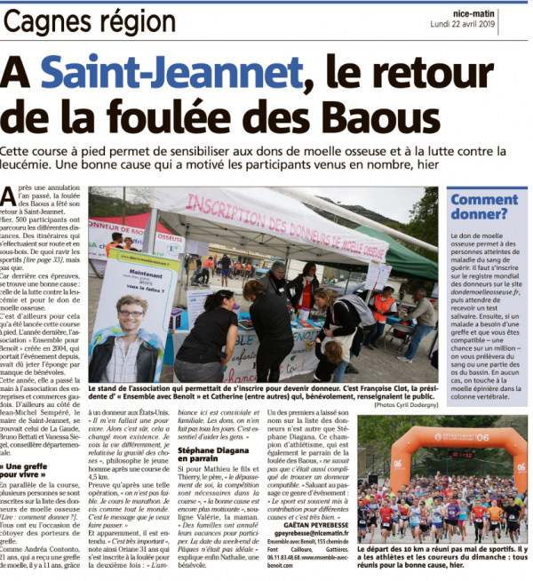 La Foulée des Baous 2019 (Saint-Jeannet, 06) - Michèle Simoncelli 2ème sur 4,5 km Nathalie Saupagna, 2ème sur 10 km