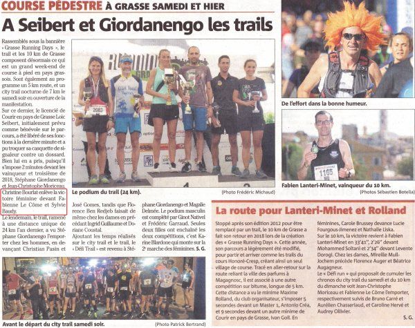 Grasse Running Days 2019 (06) - Victoire de Christine Bourlat sur le City Urban Trail