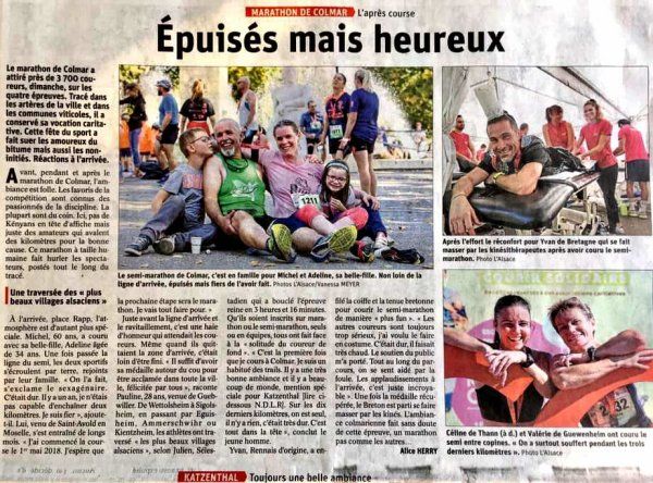 Marathon de Colmar 2019 (Haut-Rhin) - L'ASPTT Nice avec Didier Allou, 2ème Master 2