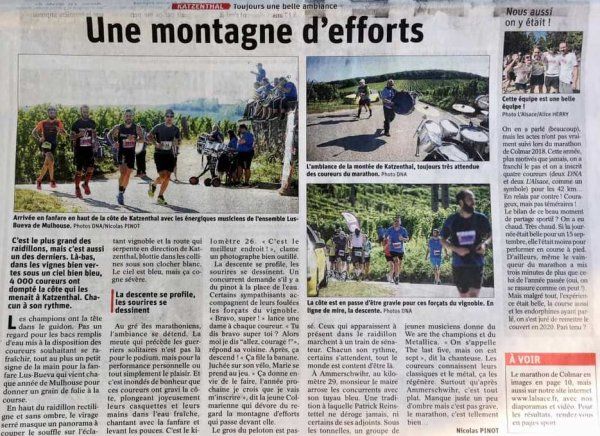 Marathon de Colmar 2019 (Haut-Rhin) - L'ASPTT Nice avec Didier Allou, 2ème Master 2