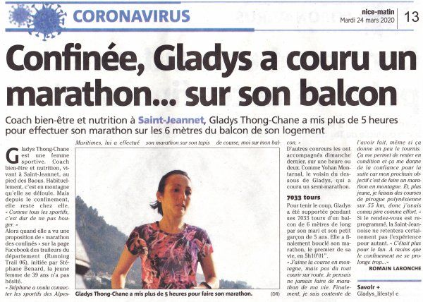 Marathon confiné à Saint-Jeannet...