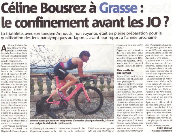 Entrainement confiné - "Je ne lâche pas l'affaire" (Céline Bousrez)