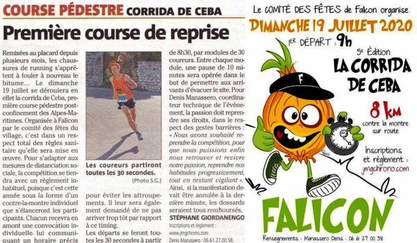 La Corrida de Ceba 2020 (Falicon) - Les dossards sont de  retour !