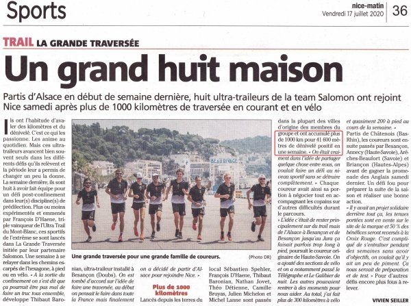 De l'Alsace à la Côte d'Azur, une traversée Trail-Vélo XXL de 1000 km / 41600 m D+