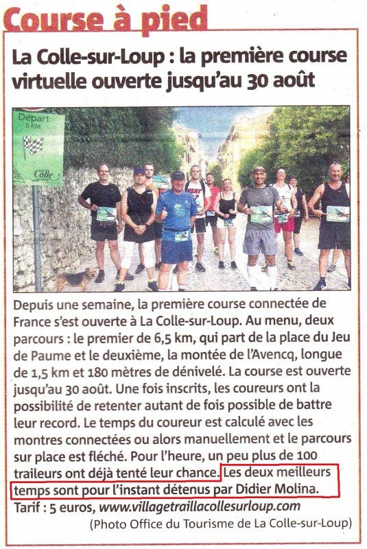 La Course Connectée 2020 de La-Colle-sur-Loup