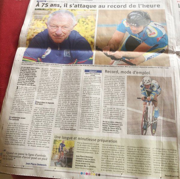 Cyclisme masters - Un record de l'heure peut en cacher un autre...10 ans plus tard !