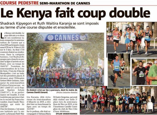 Semi, 10 km, 5 km Cannes 2021 - Top 10 pour Hanane et Céline, Karim 1er Master 3
