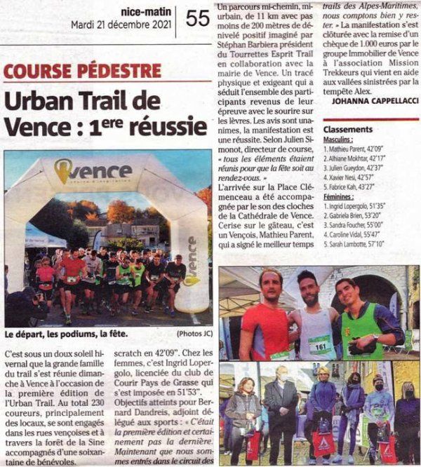 Urban Trail de Vence 2021
