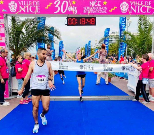 Semi, 10 km et 5 km de Nice 2022 - Victoire féminine de Hanane sur 5 km, Céline 2ème Podium en catégorie pour Karim, Farida et Jocelyne