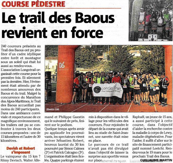 Trail des Baous 2022 (Saint-Jeannet) - Amandines Ginouvès 4ème scratch (1ère femme)