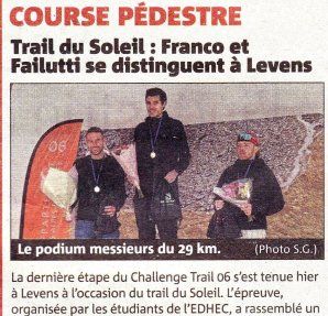 Le Trail du Soleil Levens 2022 (Levens, 06) - Victoire d'Amandine Ginouvès sur 30 km