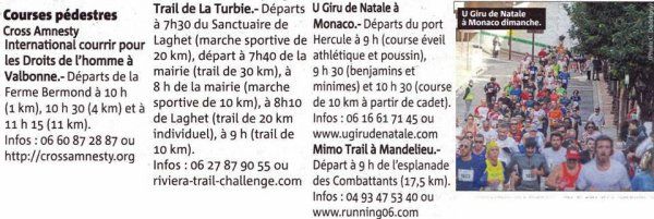 Les courses au programme de dimanche 11 décembre 2022 dans les Alpes Maritimes