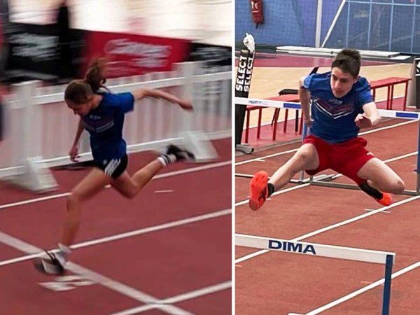 Meeting ATHLE06 Benjamins-Minimes hivernal 2023 - Lily-Rose Caranta 1ère Benjamine Loris Carrara 2ème Benjamin