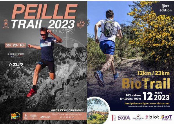 Lancements du Trail de Peille (11 mars) et du BioTrail de...Biot (12 mars)