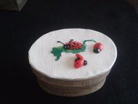 Broderie au point de croix avec du fils mouliné Ispe