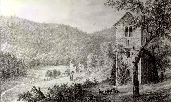 Porte de la chapelle Saint Nicolas de Niedermunster