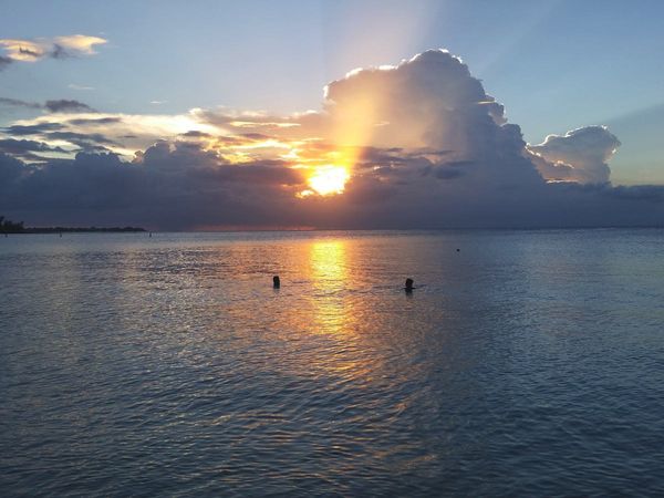 Eau de mer 29° C. hier soir dans le lagon...