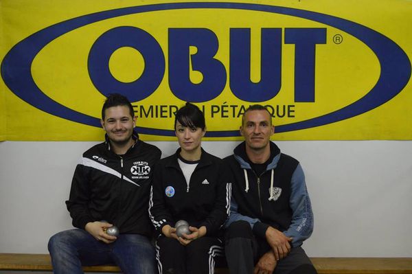 Vainqueur du trophée hivernal triplette mixte 2014 Tiphanie , Kevin LELLOUCHE , Cedric Salvini qualifiées pour la finale 2015