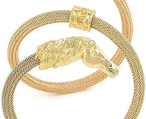 Yazilind Femmes Argent Vintage Plaqu/é Orange Ambre Bracelets Bangles Bijoux Cadeaux