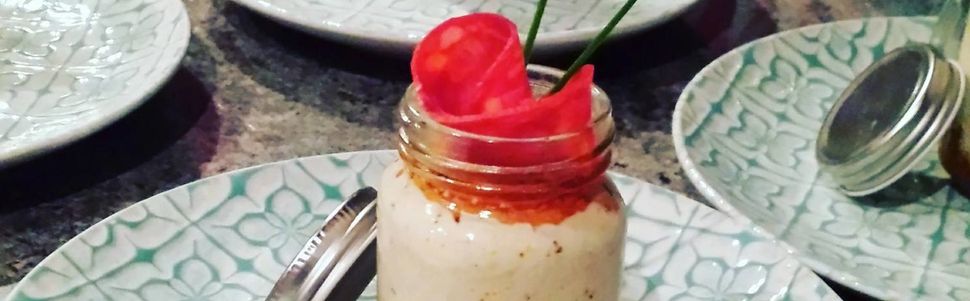 Panna Cotta Parmesan, tomate séchée et Chorizo