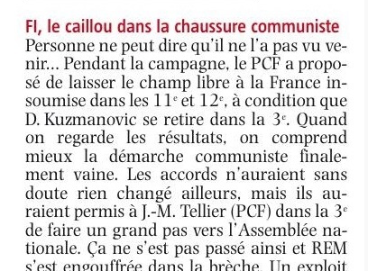 FI, le caillou dans la chaussure communiste