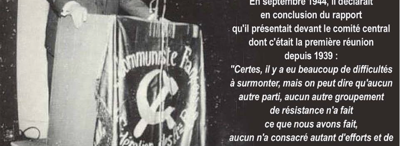 fier d’être communiste et fidèle à ses origines
