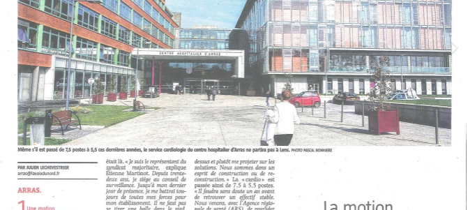 Le service cardiologie va continuer à battre au cœur du centre hospitalier ( Mobilisation Le mardi 10 Octobre 2017)