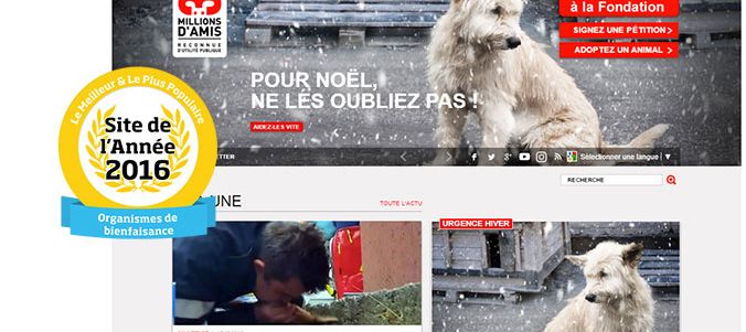 30 Millions d'Amis élu site de l'année